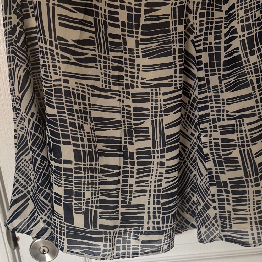 Jaclyn Smith Black and Cream Patterned A-Line Skirt - Picture 8 of 10